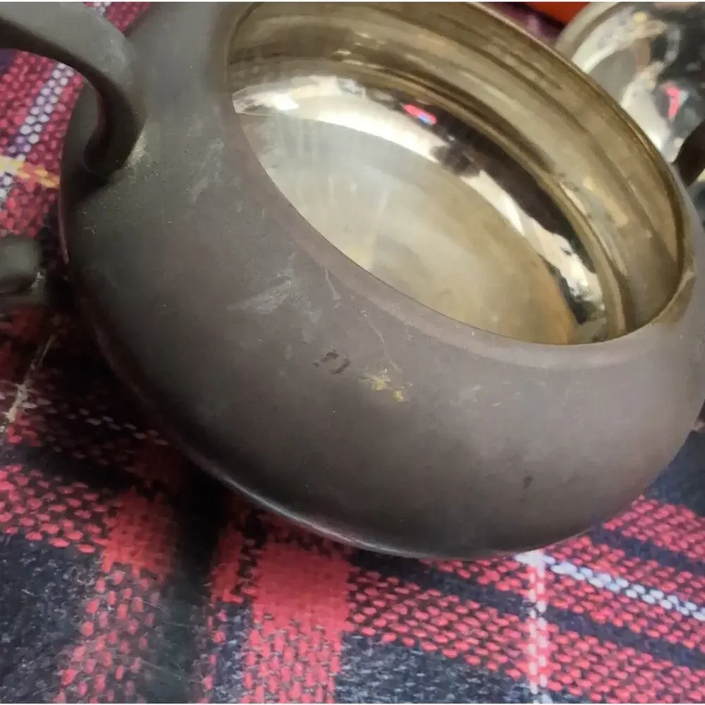 silver-plated crumb catcher mid-20th-century Vintage With Lid